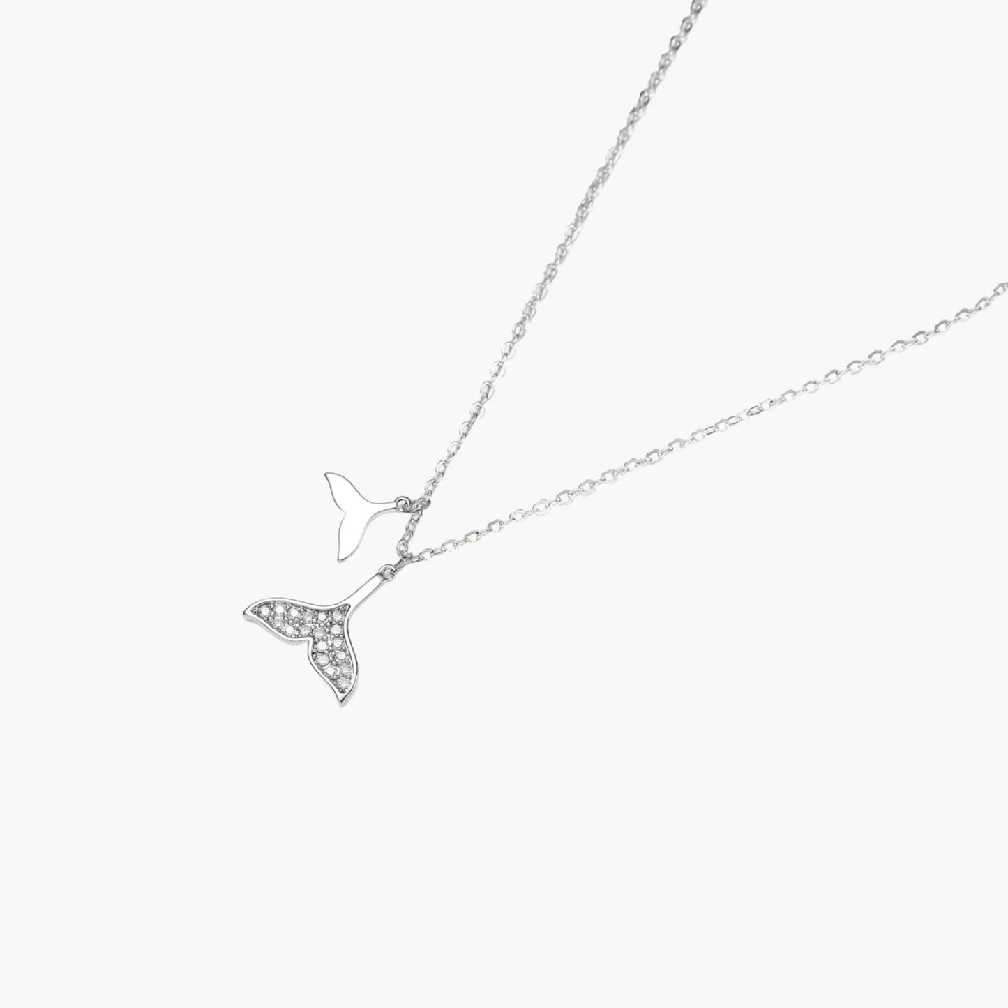 Whale Tail Crystal Necklace