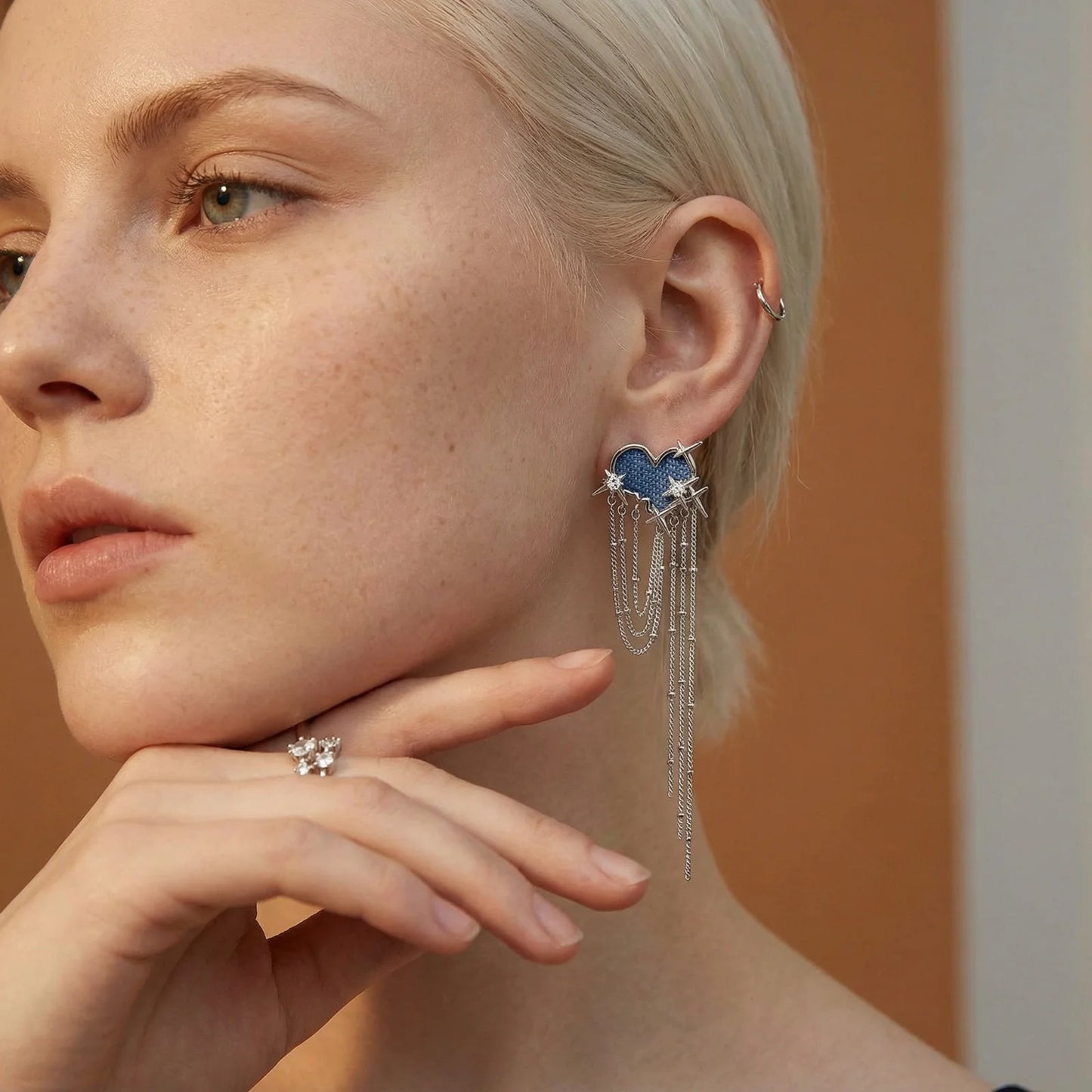 Starfall Heart Earrings