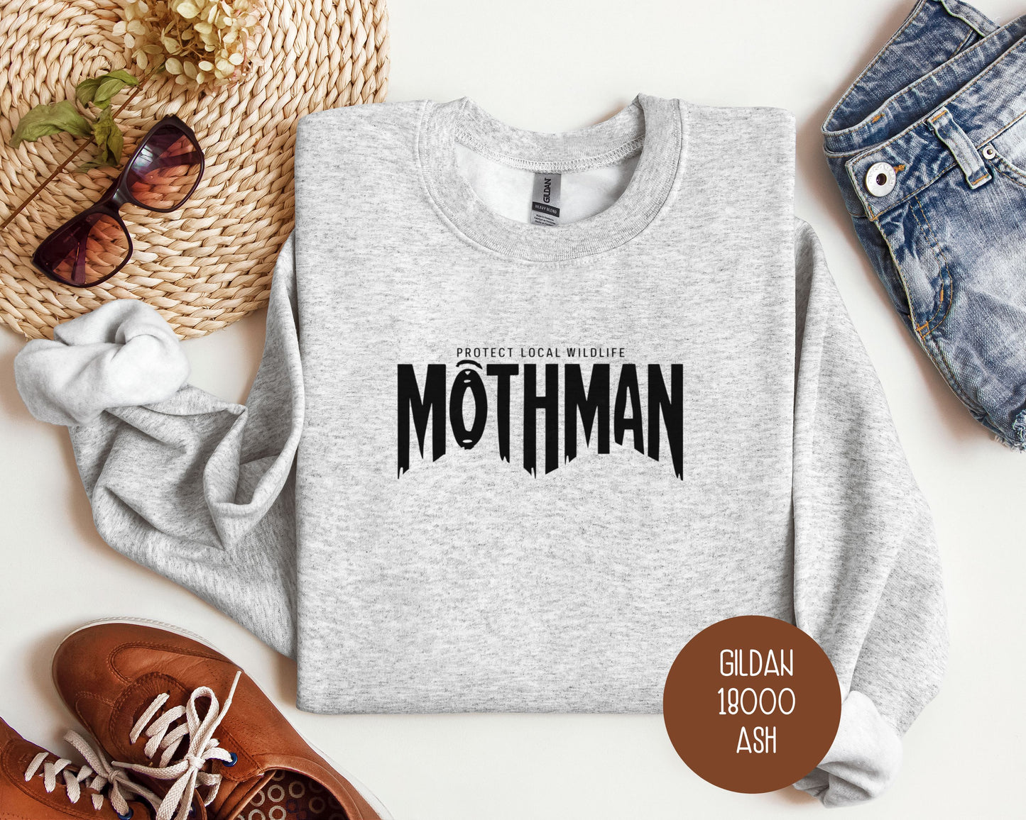 Mothman Protect Local Wildlife Sweatshirt