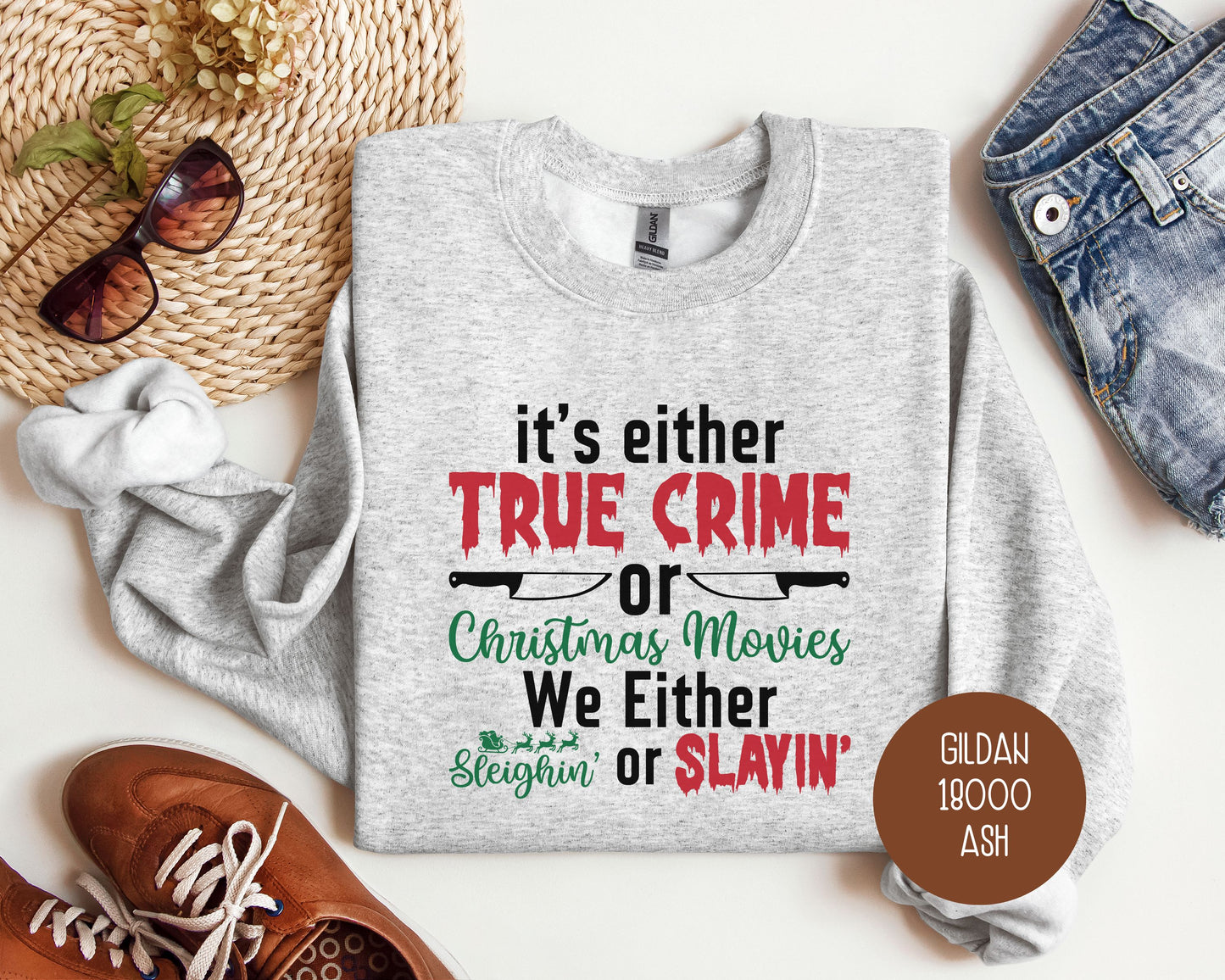 True Crime or Christmas Movies Sweatshirt