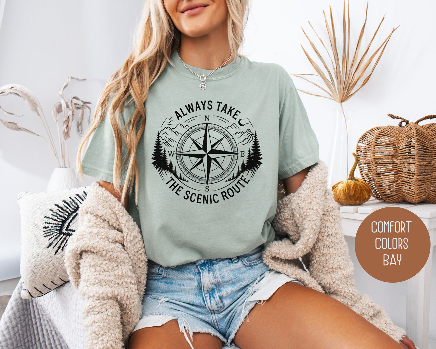 Always Take the Scenic Route Comfort Colors Shirt