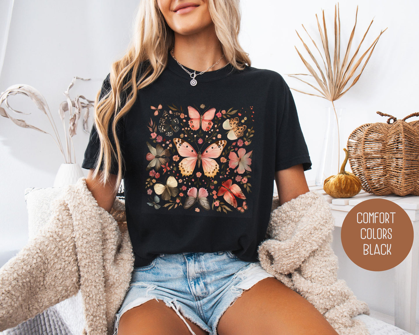 Bohemian Luna Moth Comfort Colors Shirt