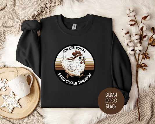 Run Like You're Fried Chicken Tomorrow Sweatshirt
