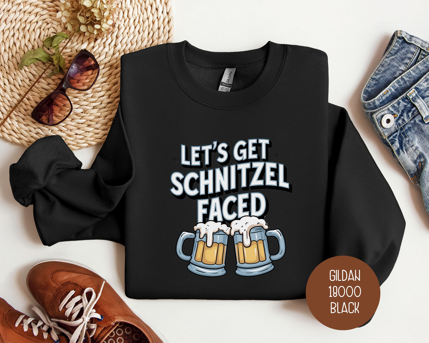 Let's Get Schnitzel Faced Oktoberfest Sweatshirt