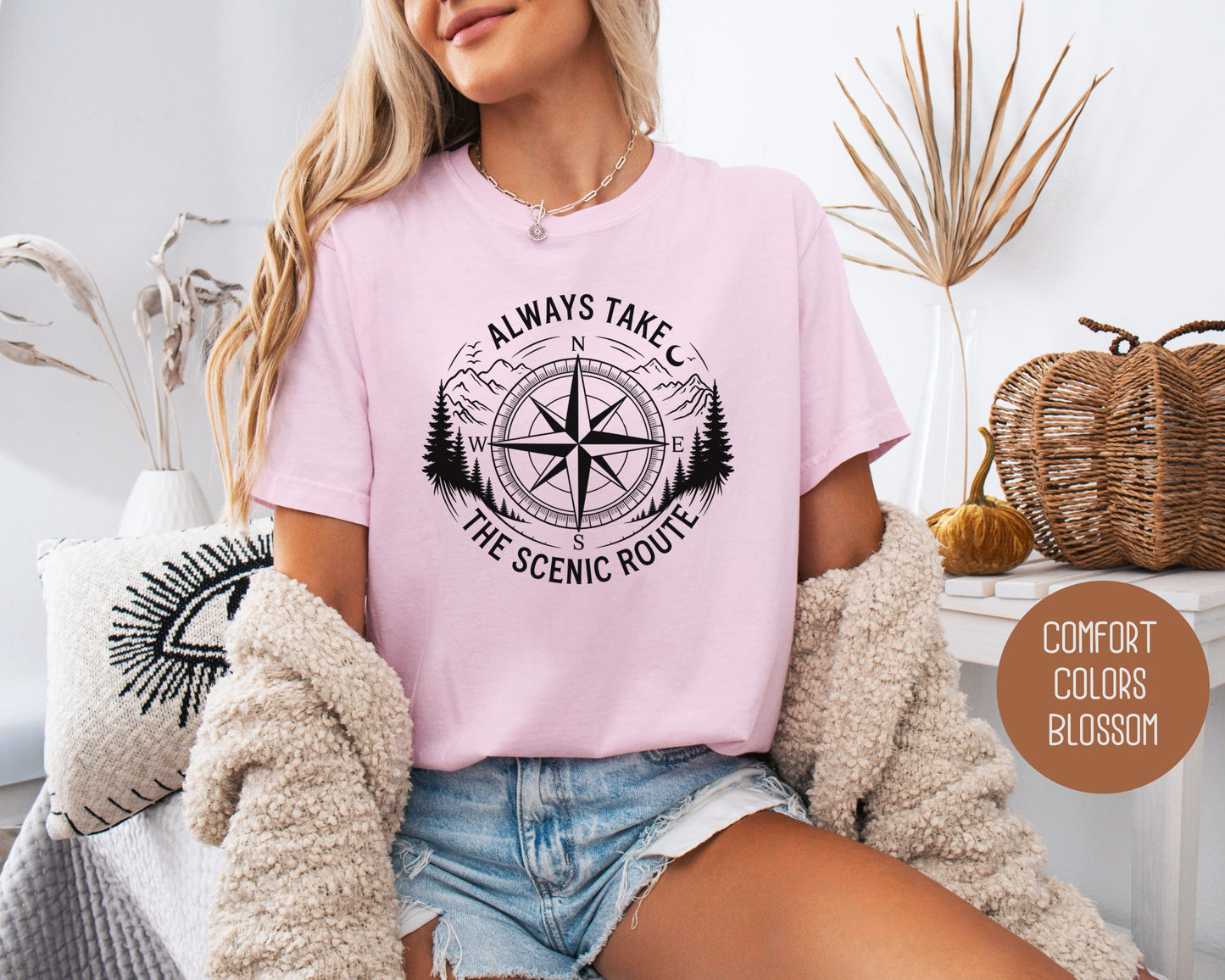Always Take the Scenic Route Comfort Colors Shirt