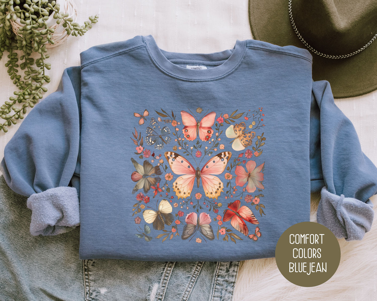 Bohemian Luna Moth Comfort Colors Sweatshirt