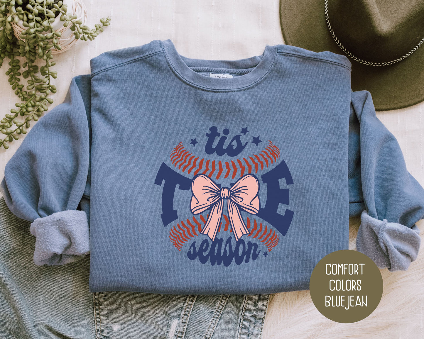 Tis the Season for Baseball Comfort Colors Sweatshirt
