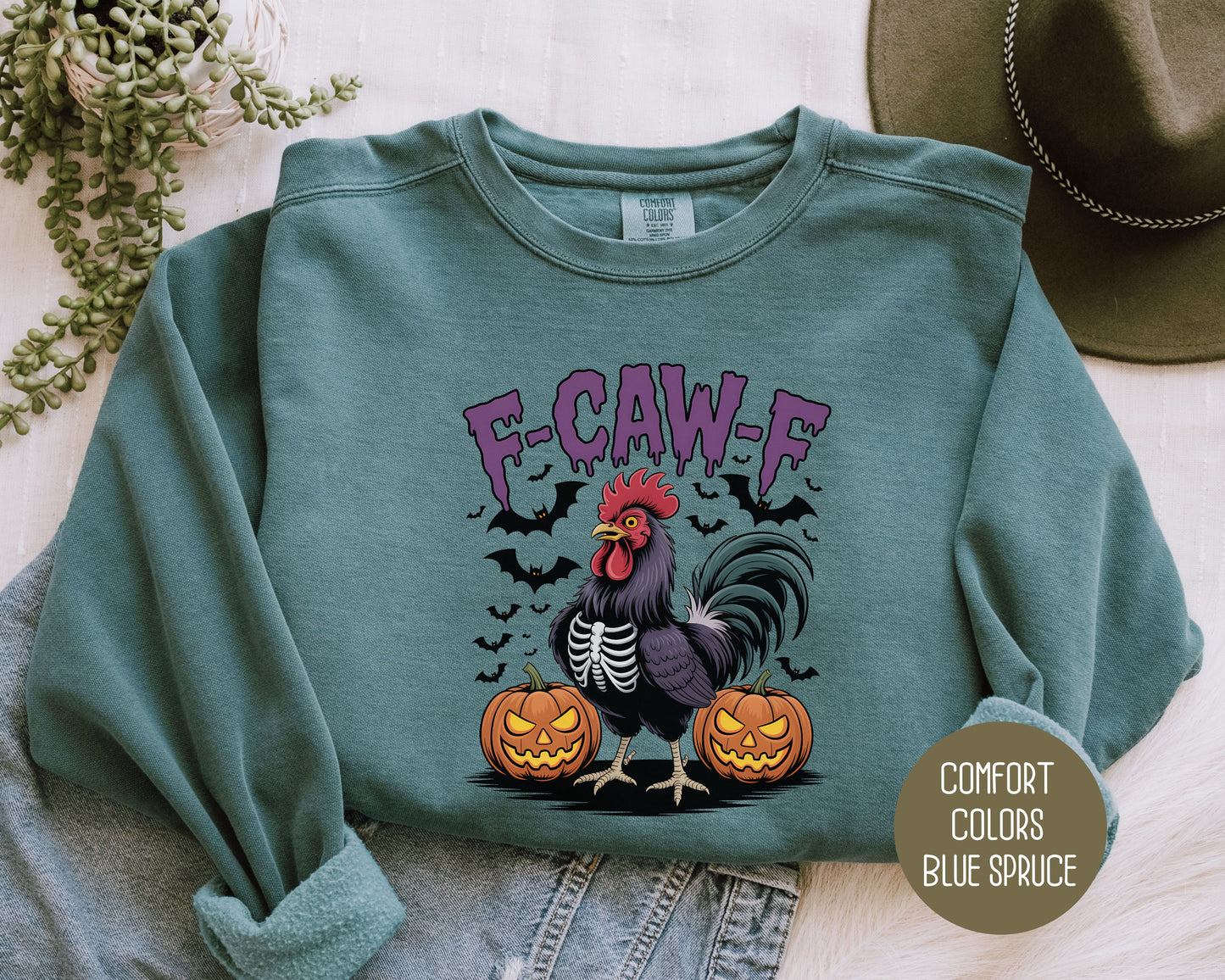 F-Caw-F Chicken Comfort Colors Sweatshirt