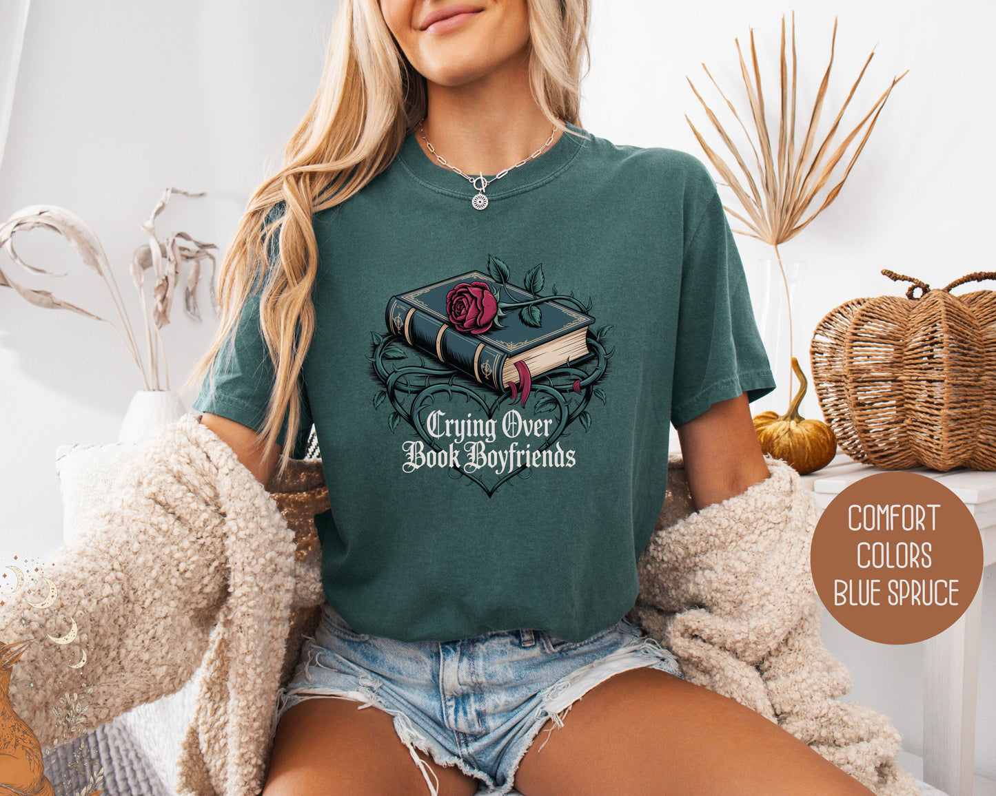 Crying Over Book Boyfriends Comfort Colors Shirt