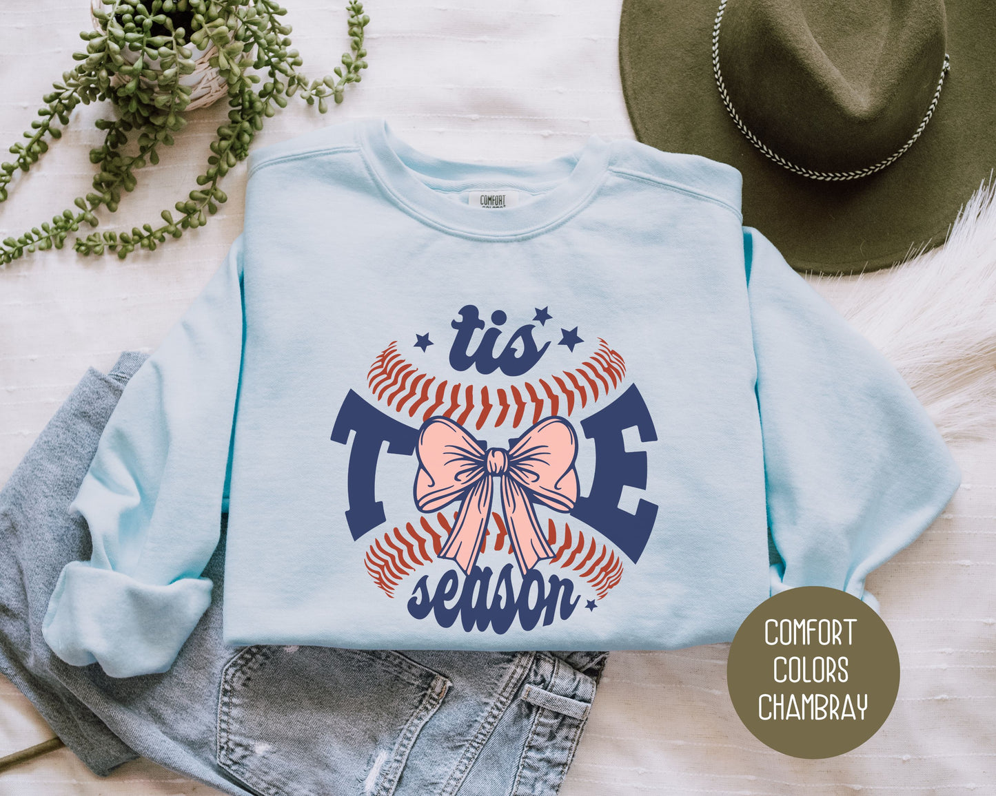 Tis the Season for Baseball Comfort Colors Sweatshirt
