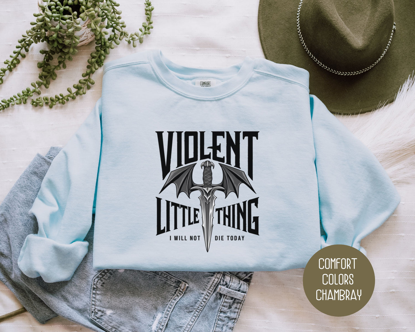 Violent Little Thing Comfort Colors Sweatshirt