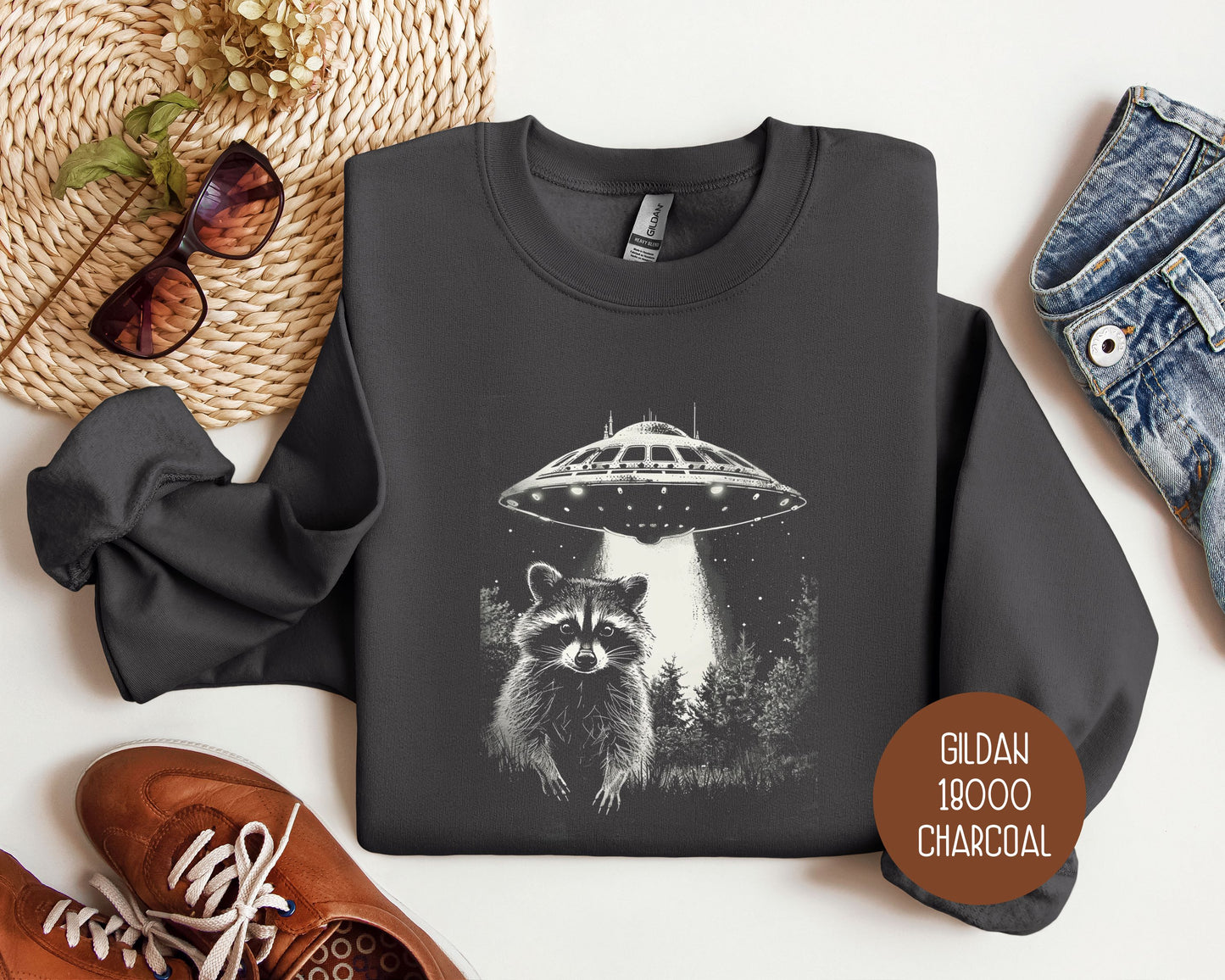 Raccoon UFO Sweatshirt