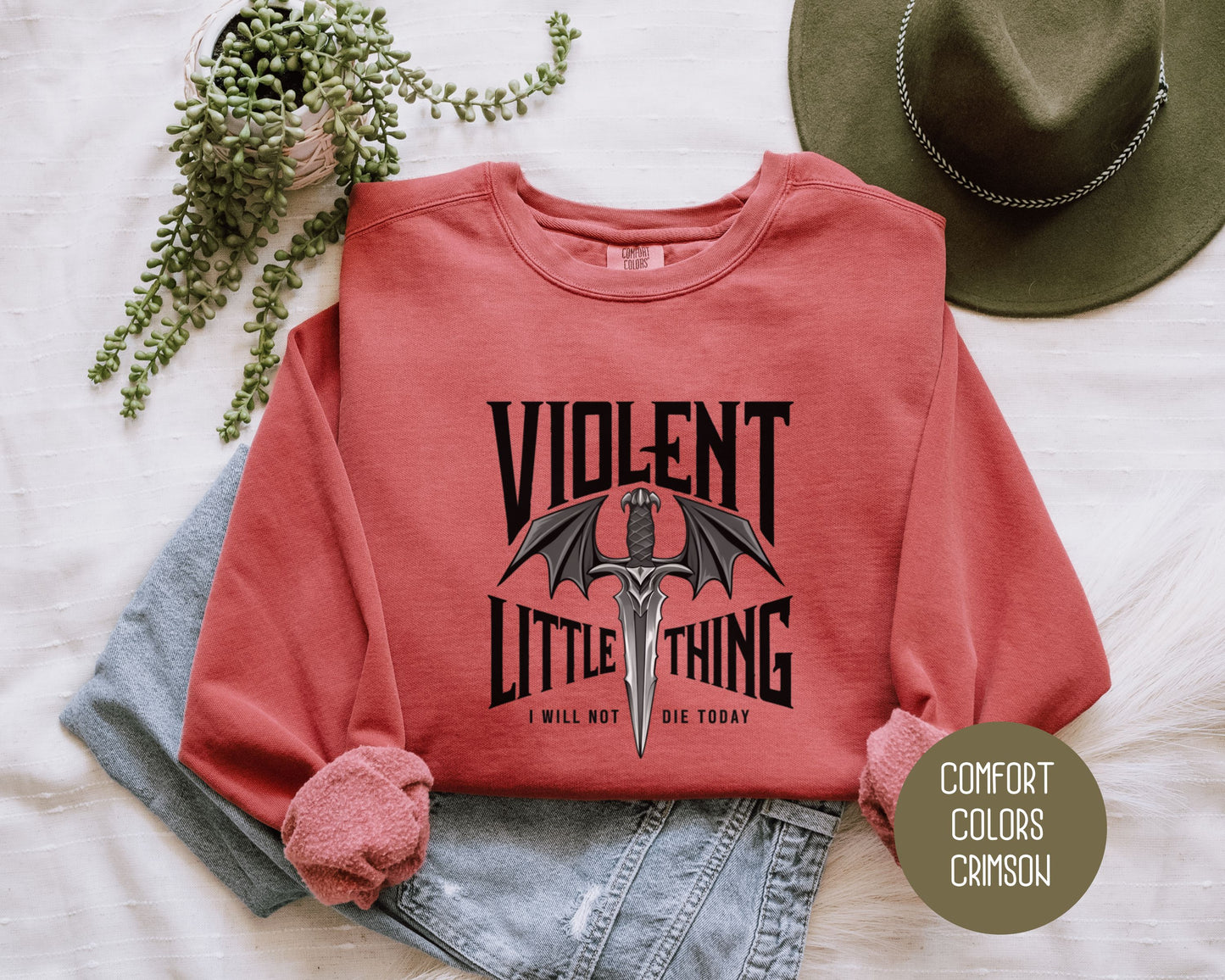 Violent Little Thing Comfort Colors Sweatshirt