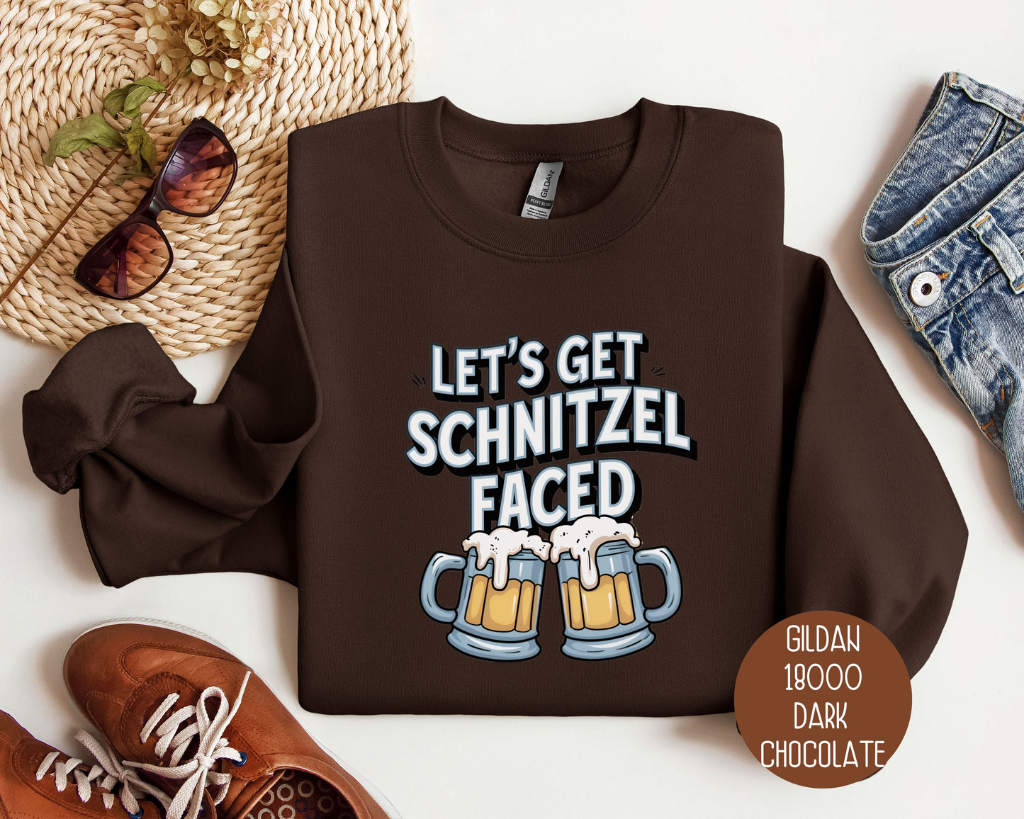 Let's Get Schnitzel Faced Oktoberfest Sweatshirt