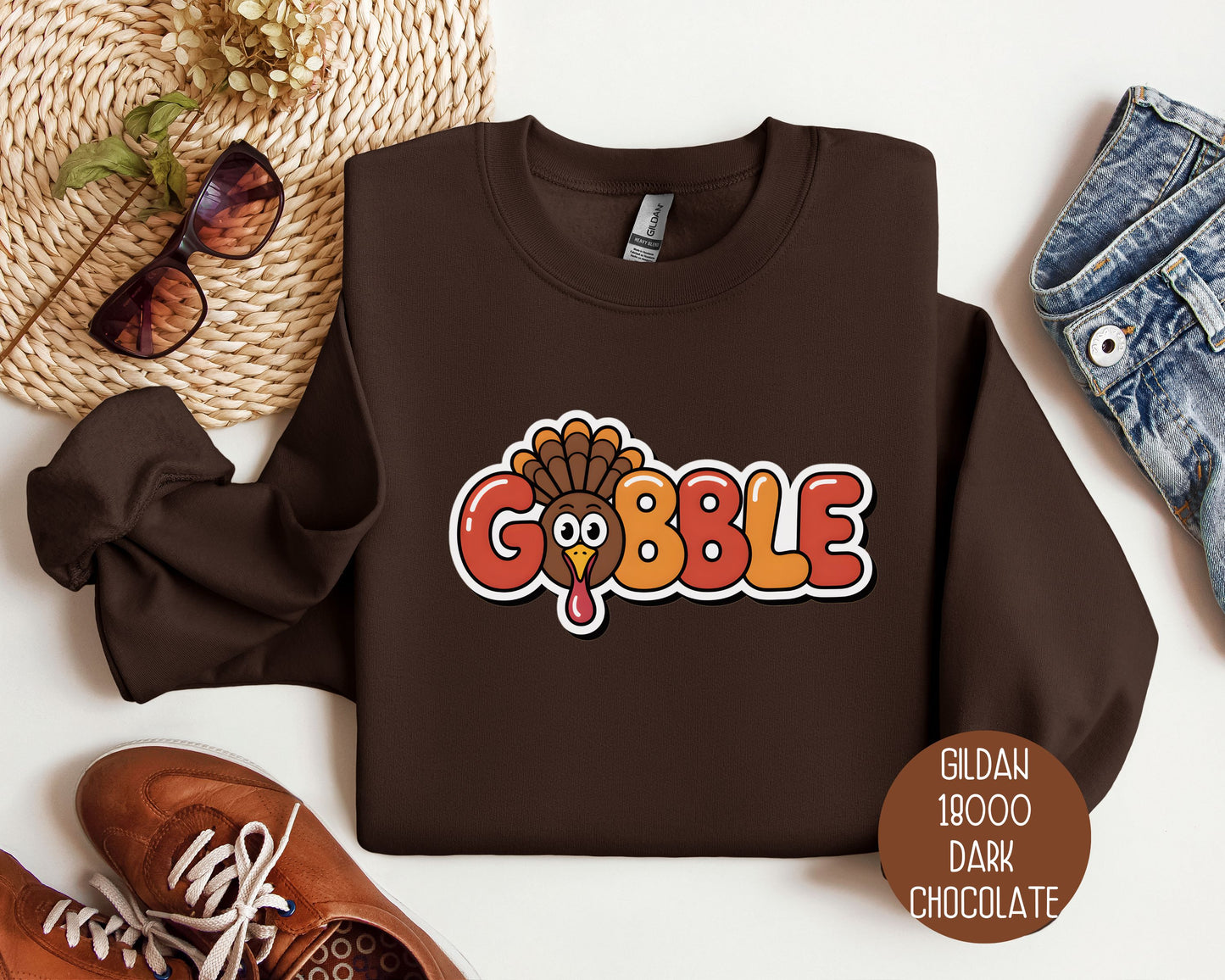 Gobble Thanksgiving Sweatshirt
