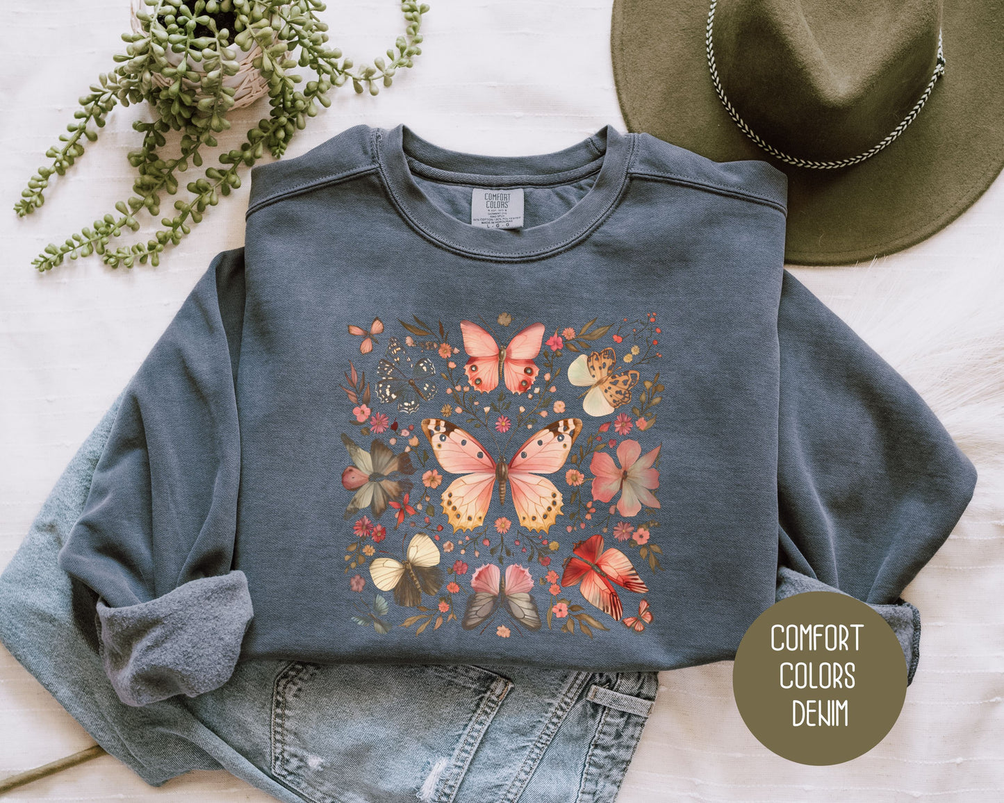 Bohemian Luna Moth Comfort Colors Sweatshirt