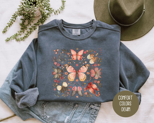 Bohemian Luna Moth Comfort Colors Sweatshirt