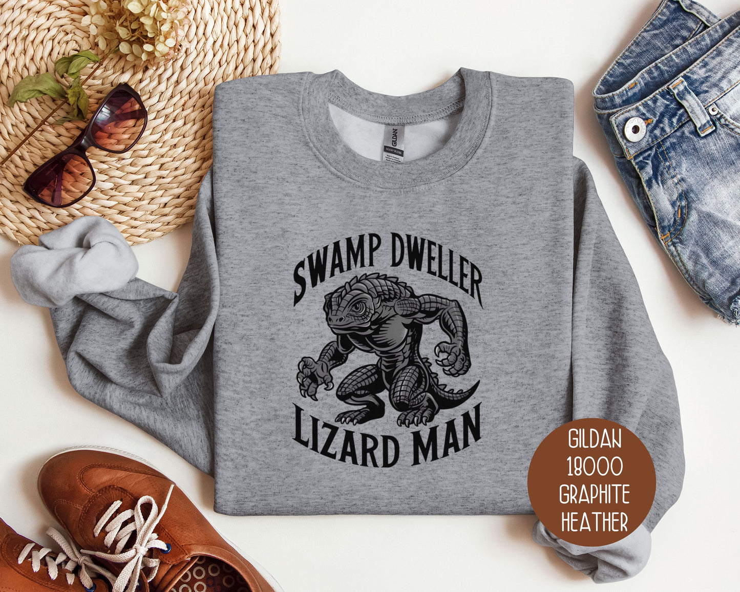 Swamp Dweller Lizard Man Sweatshirt