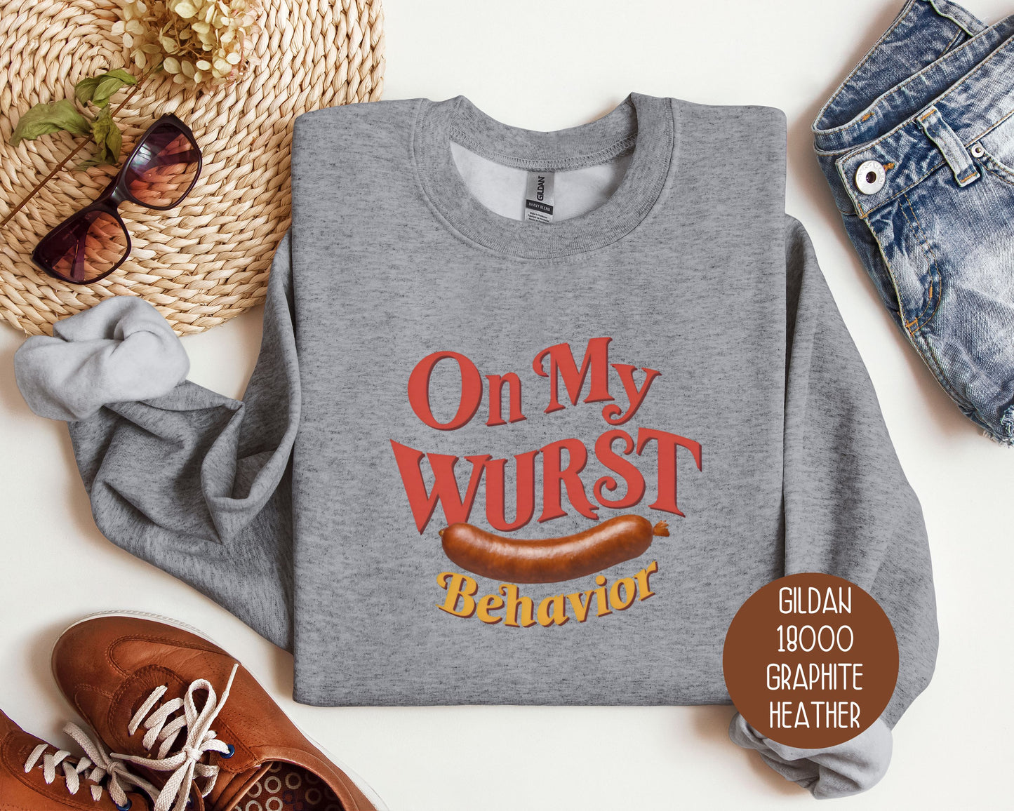 On My Wurst Behavior Oktoberfest Sweatshirt