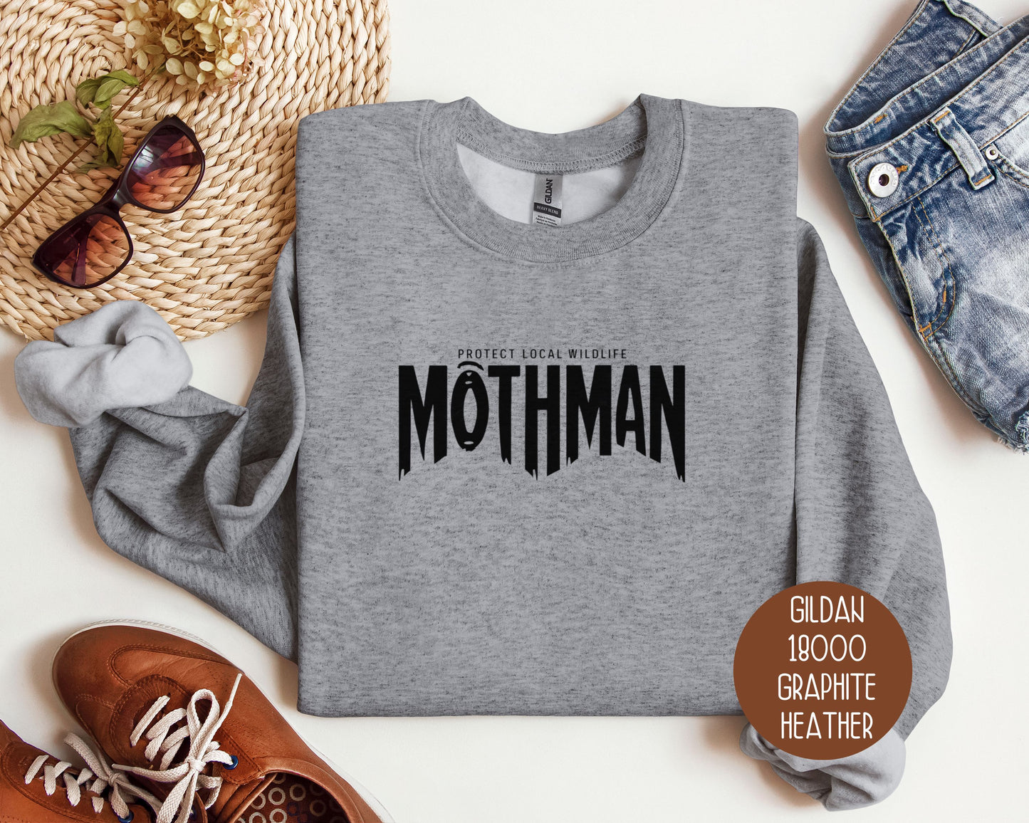 Mothman Protect Local Wildlife Sweatshirt