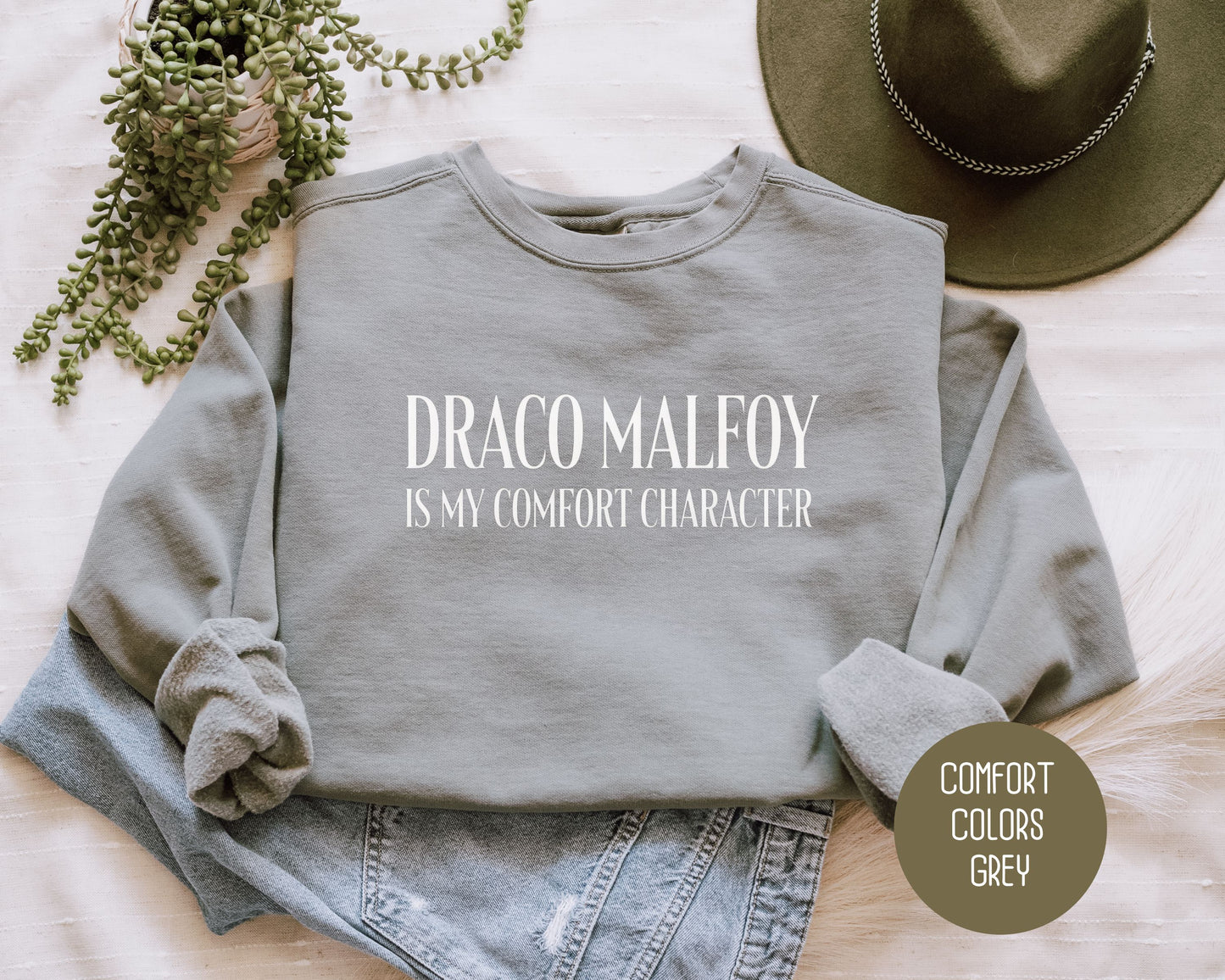 Draco Malfoy is My Comfort Character Comfort Colors Sweatshirt