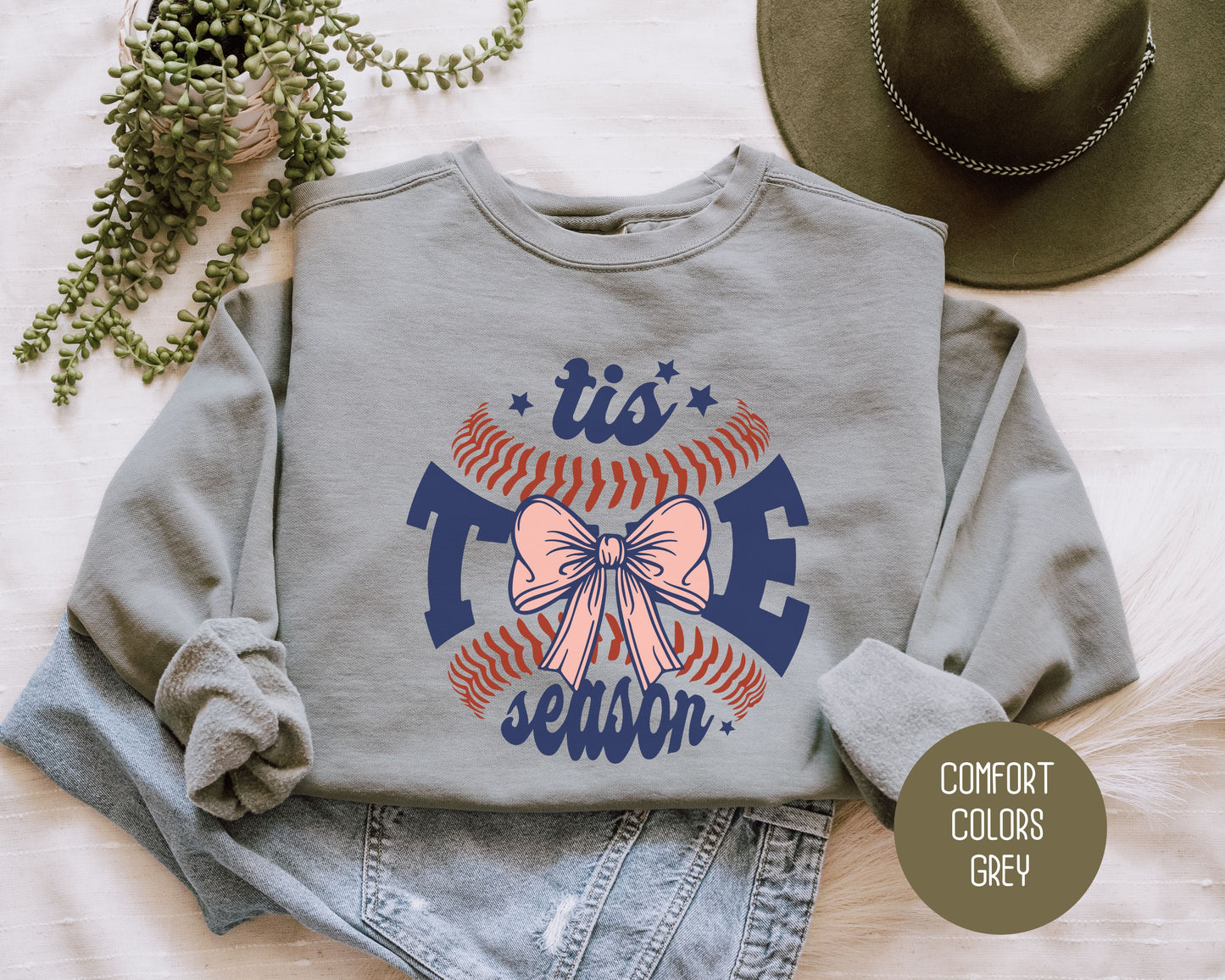 Tis the Season for Baseball Comfort Colors Sweatshirt