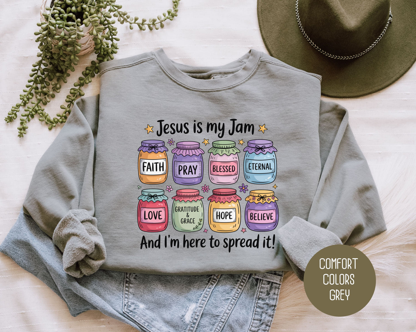 Jesus is My Jam Comfort Colors Sweatshirt