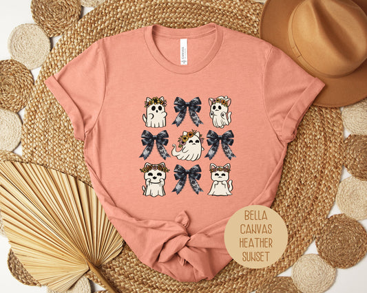 Ghost Cat Coquette Shirt