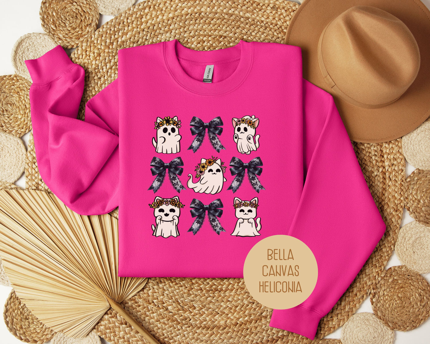 Ghost Cat Coquette Sweatshirt