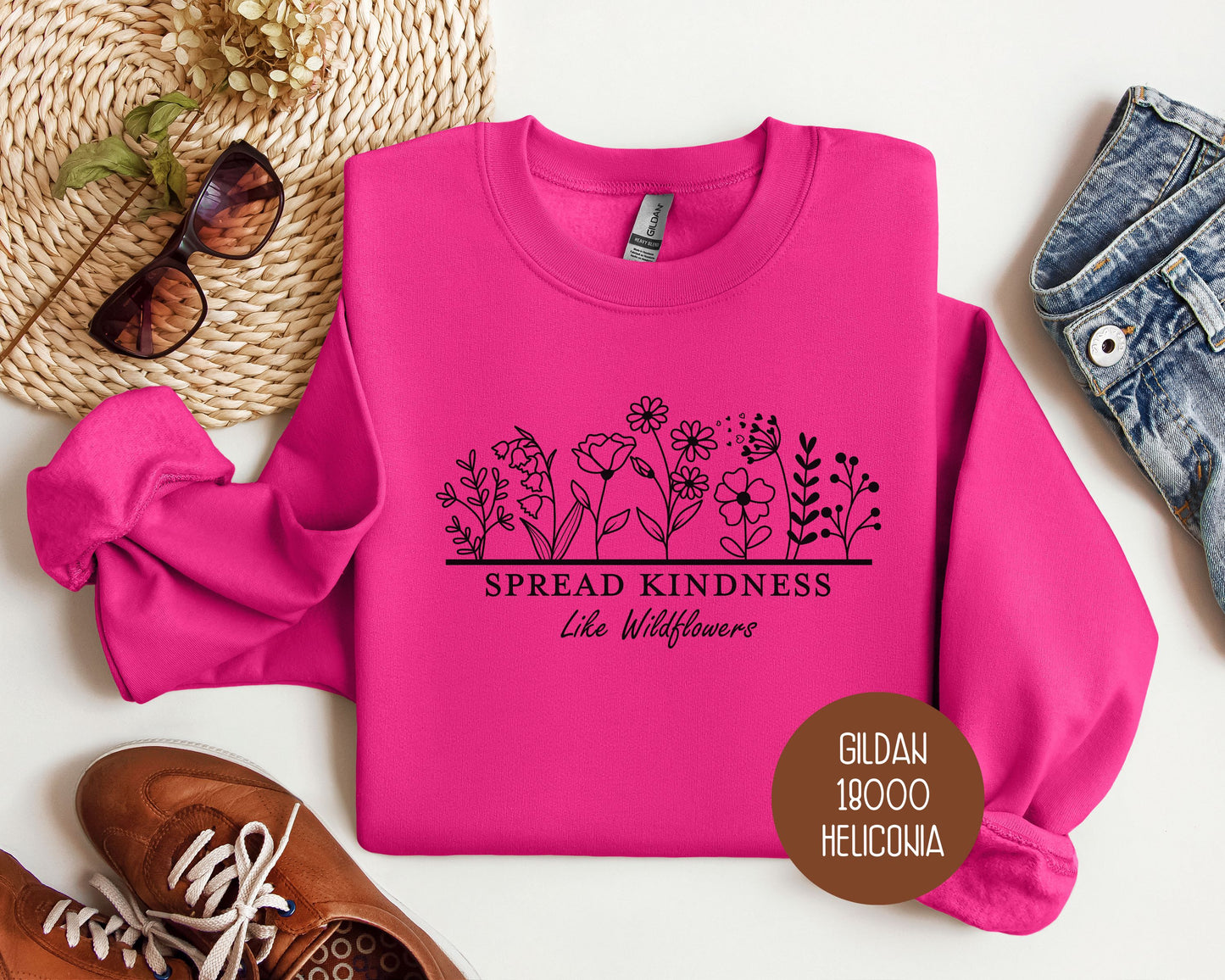 Spread Kindness Like Wildflowers Sweatshirt