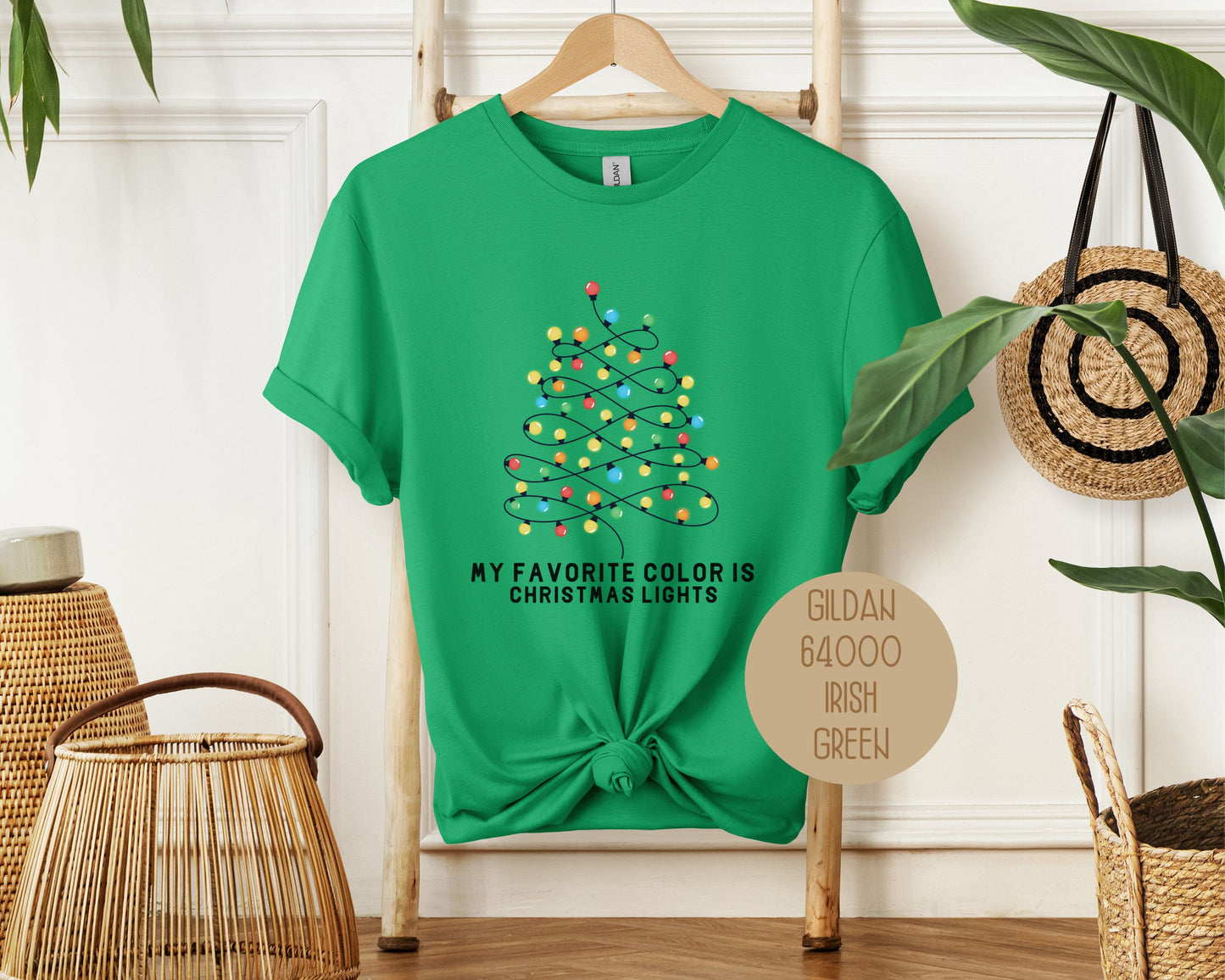 My Favorite Color is Christmas Lights Shirt