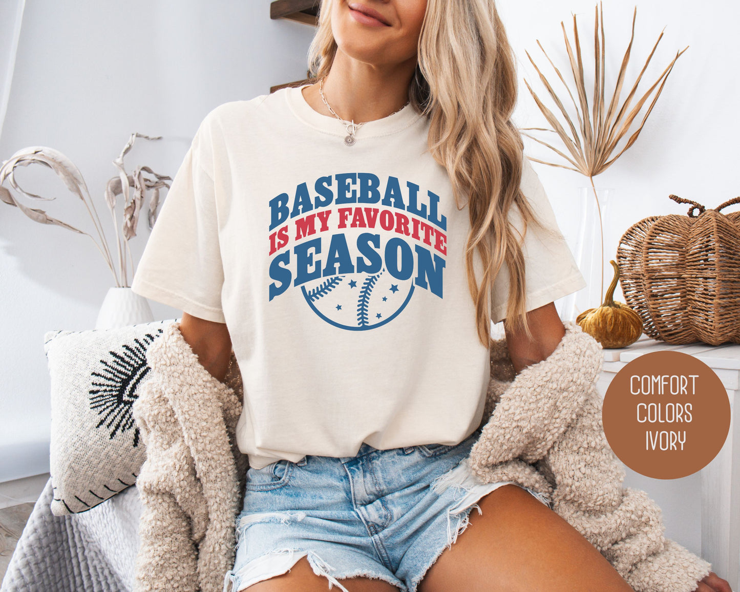 Baseball is My Favorite Season Comfort Colors Shirt
