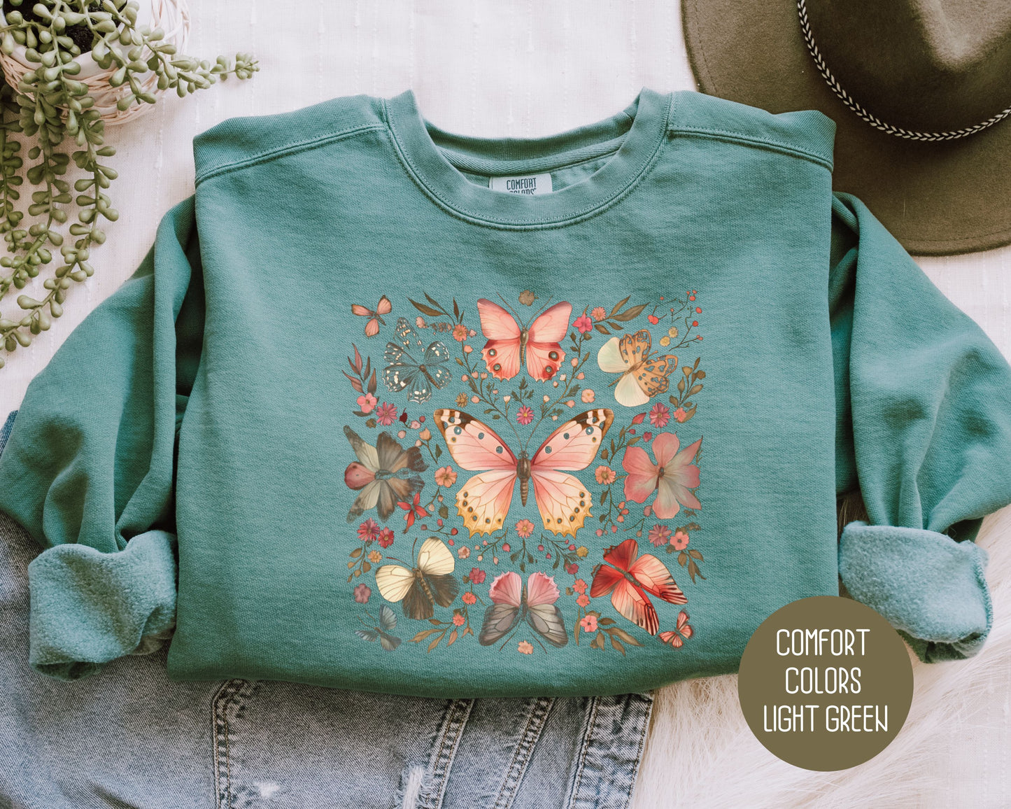Bohemian Luna Moth Comfort Colors Sweatshirt