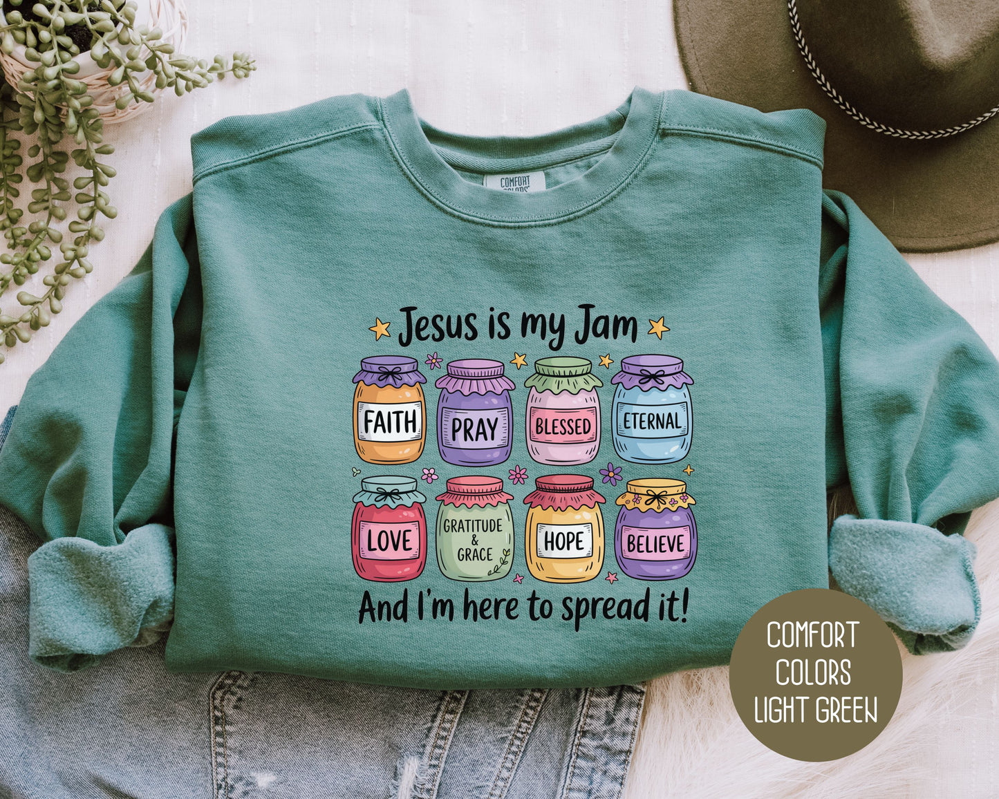 Jesus is My Jam Comfort Colors Sweatshirt