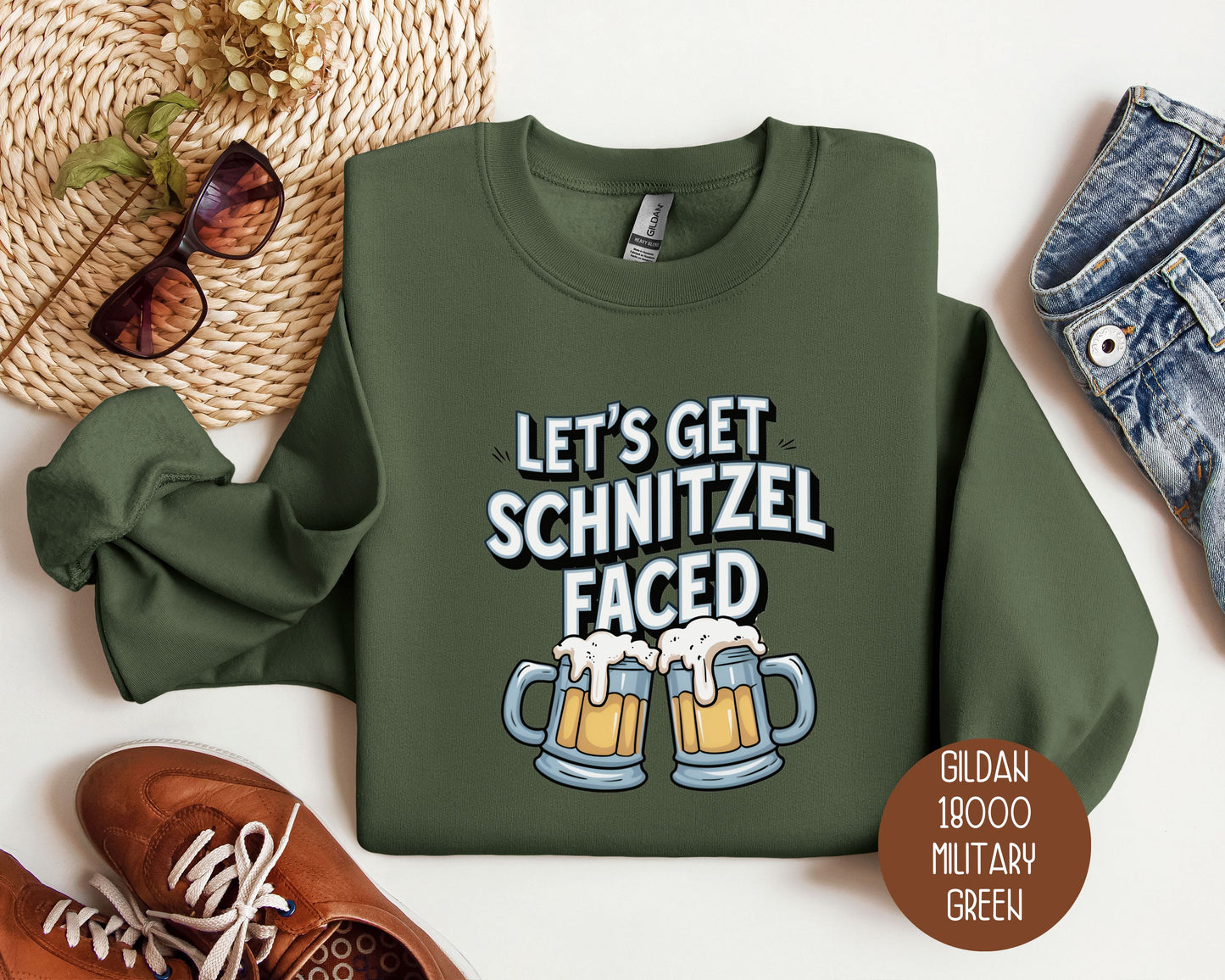 Let's Get Schnitzel Faced Oktoberfest Sweatshirt
