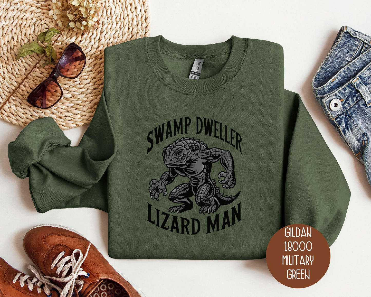 Swamp Dweller Lizard Man Sweatshirt