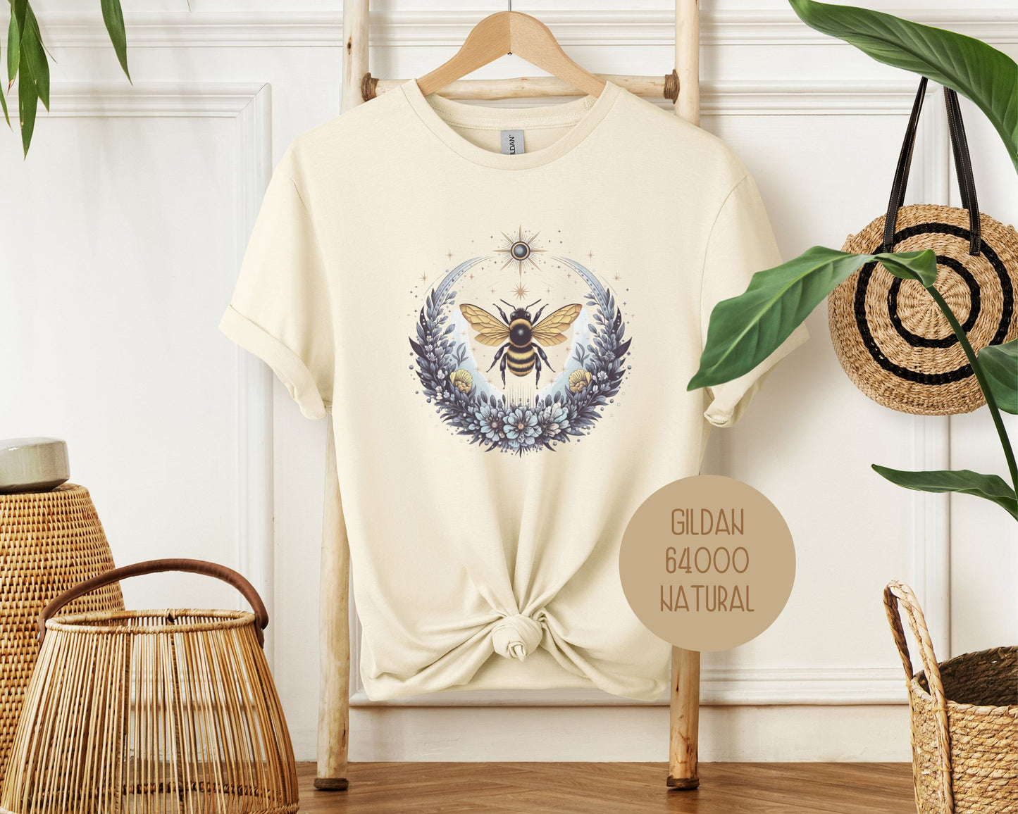 Boho Celestial Floral Bee Shirt
