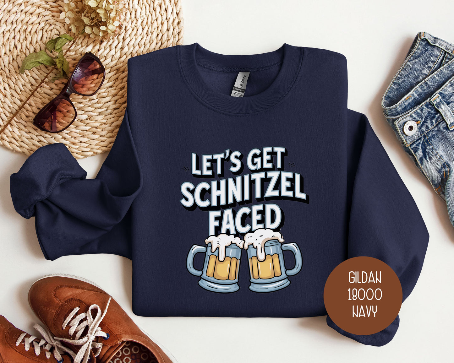 Let's Get Schnitzel Faced Oktoberfest Sweatshirt