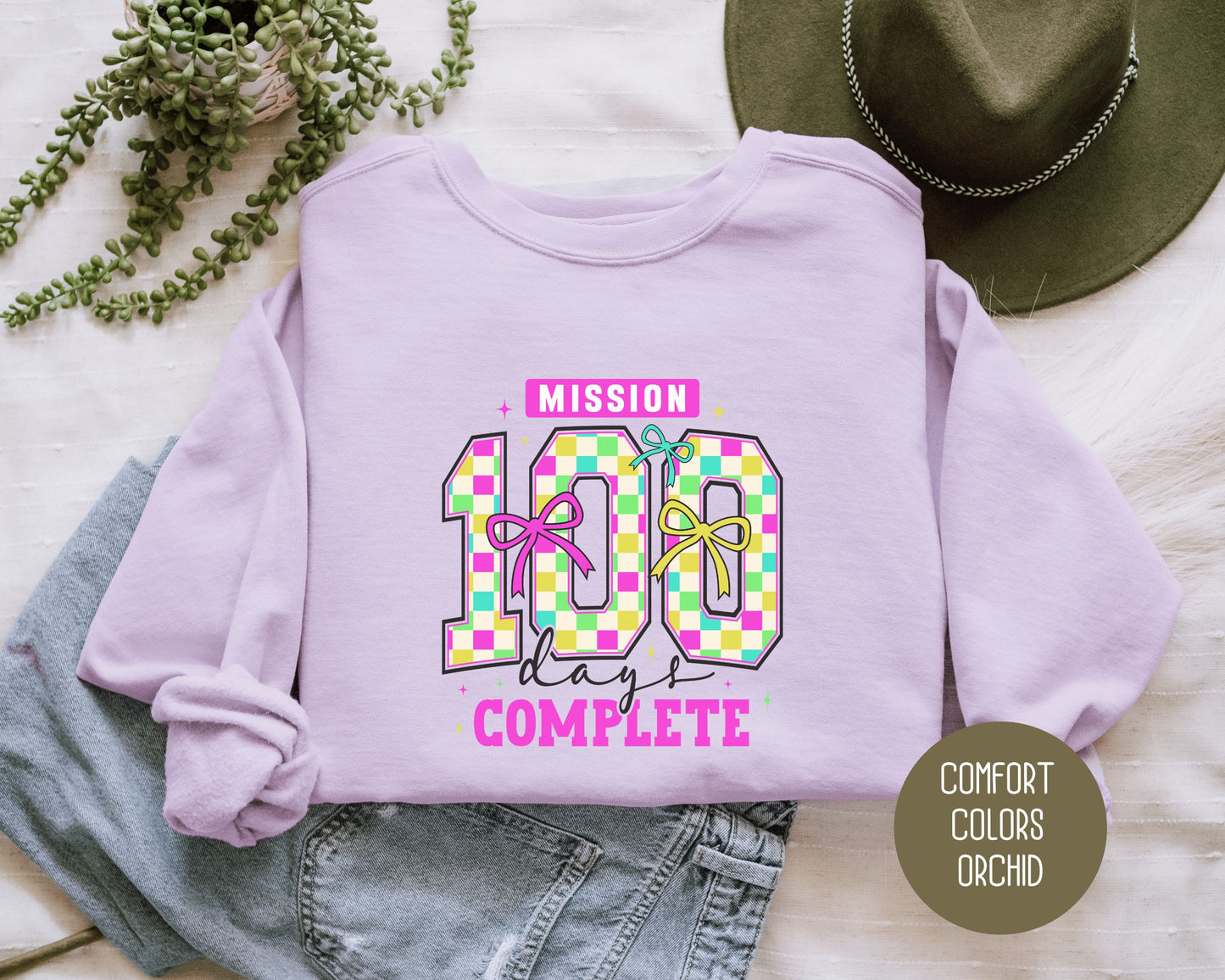 100 Days Of School Comfort Colors Sweatshirt
