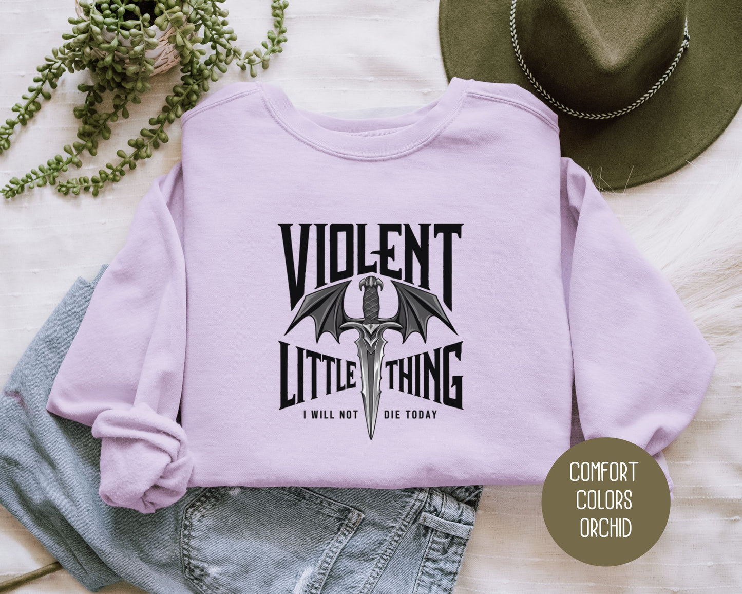 Violent Little Thing Comfort Colors Sweatshirt