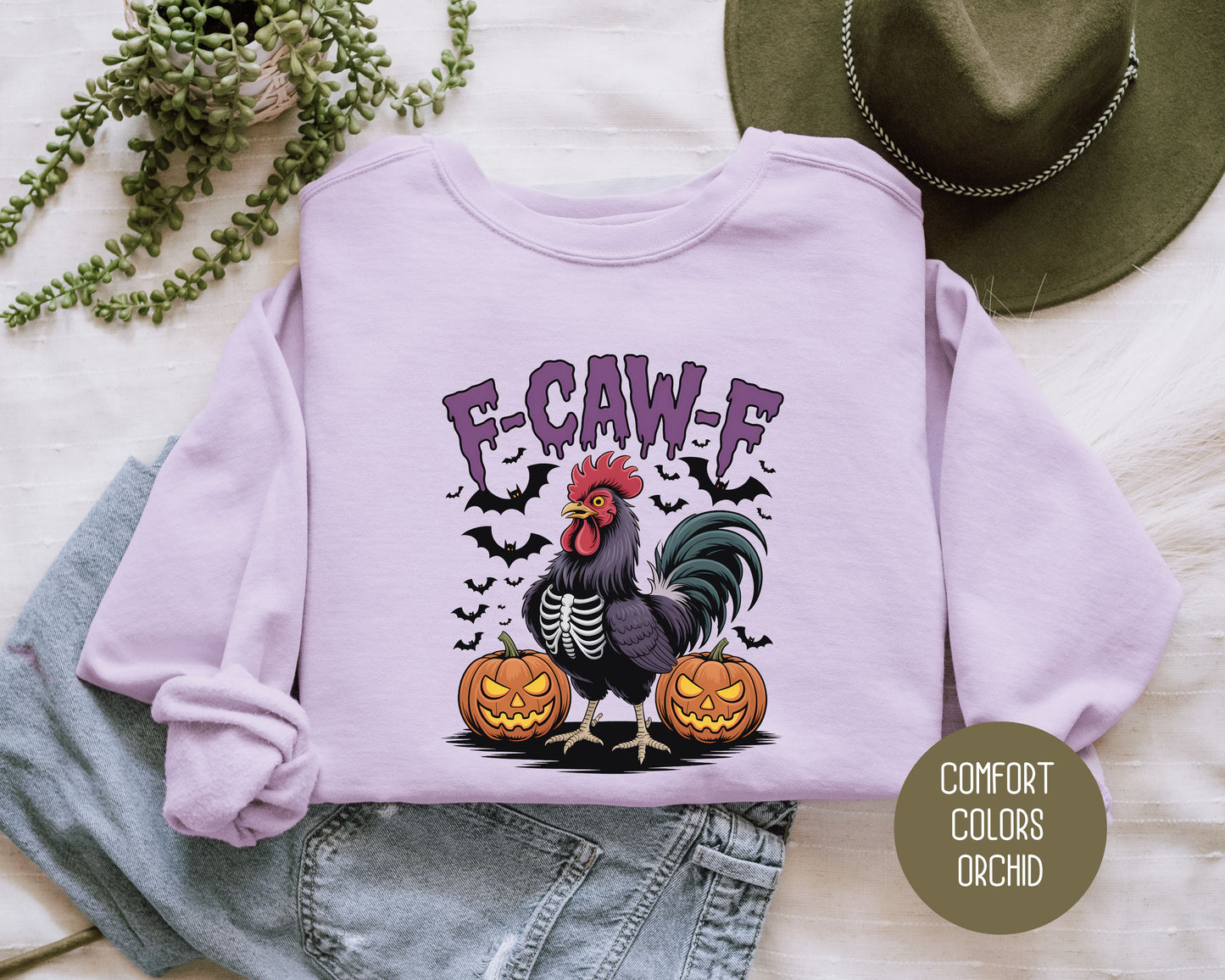 F-Caw-F Chicken Comfort Colors Sweatshirt