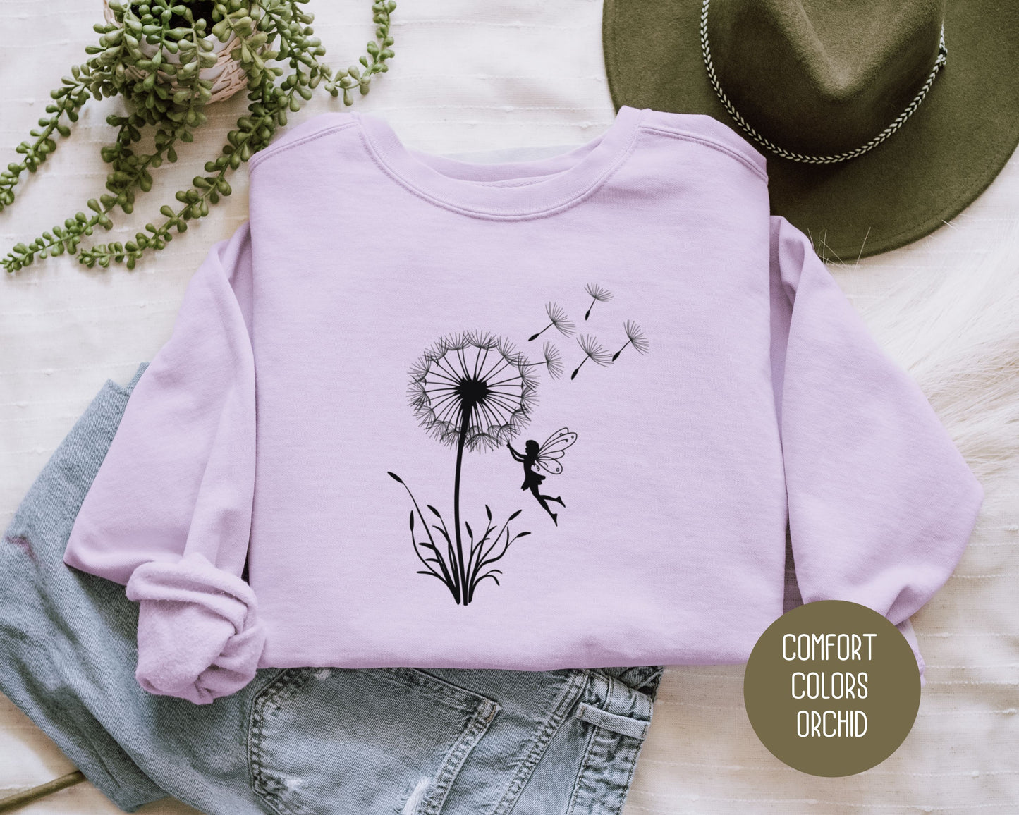 Dandelion Fairy Comfort Colors Sweatshirt