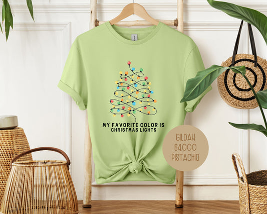 My Favorite Color is Christmas Lights Shirt