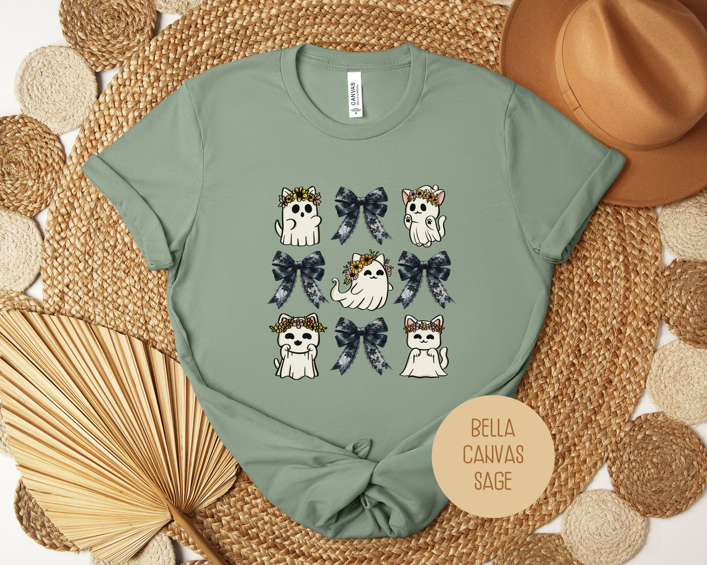 Ghost Cat Coquette Shirt