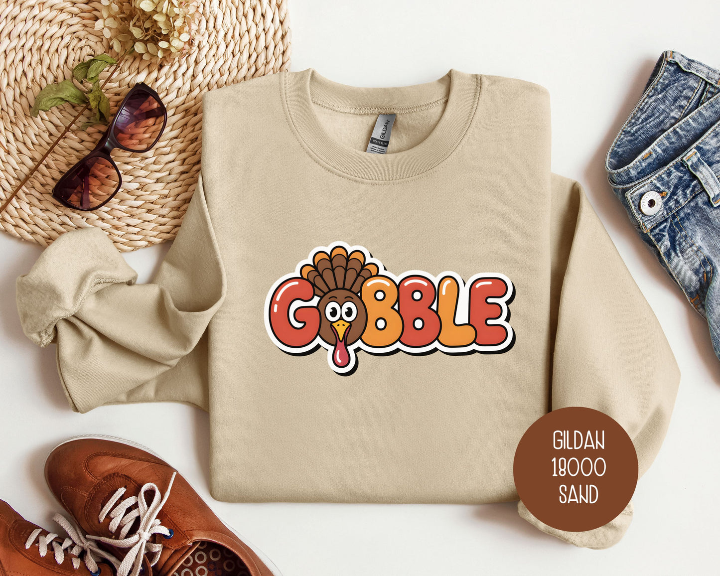 Gobble Thanksgiving Sweatshirt