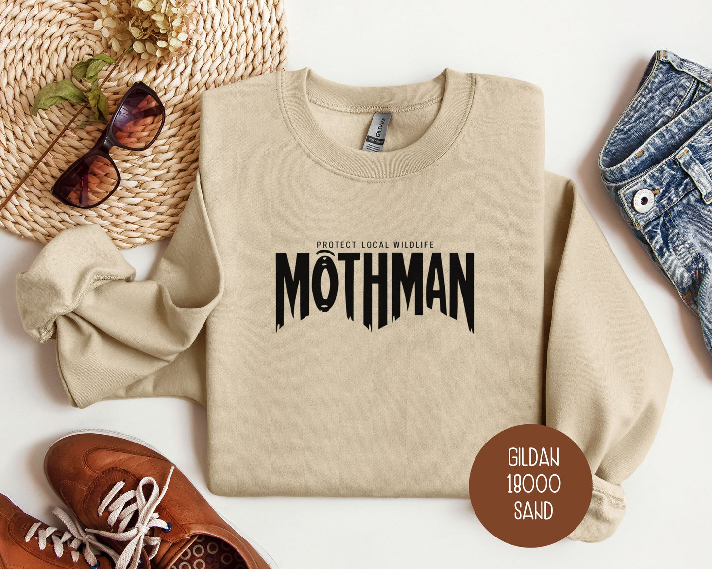 Mothman Protect Local Wildlife Sweatshirt