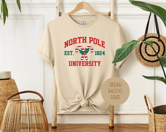 North Pole University Christmas Shirt