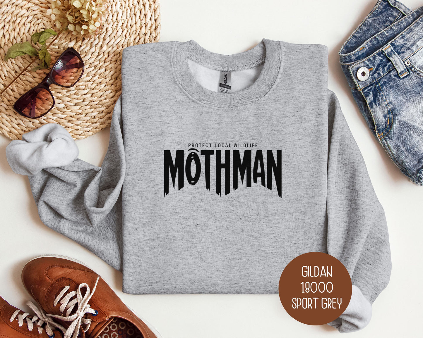 Mothman Protect Local Wildlife Sweatshirt