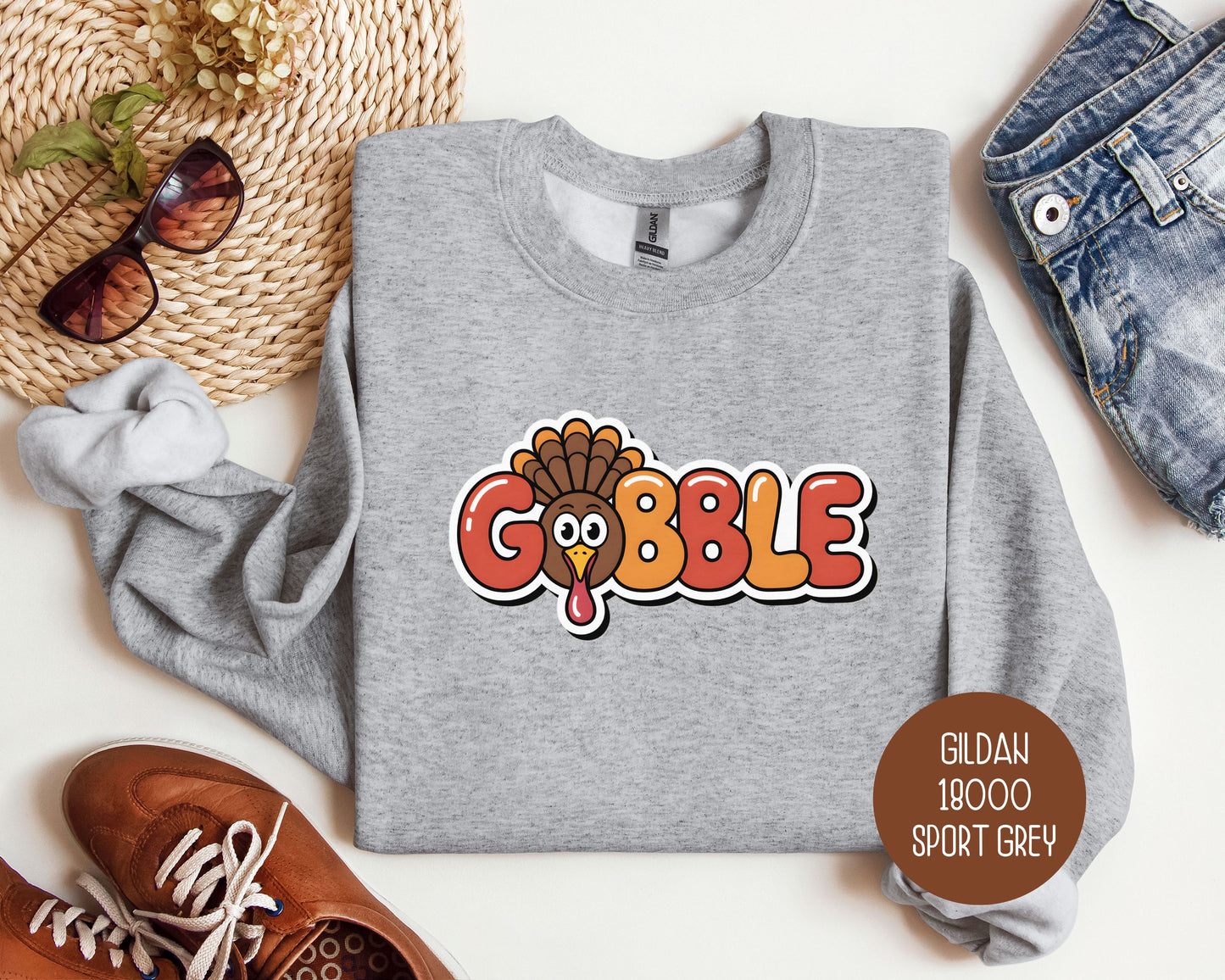 Gobble Thanksgiving Sweatshirt