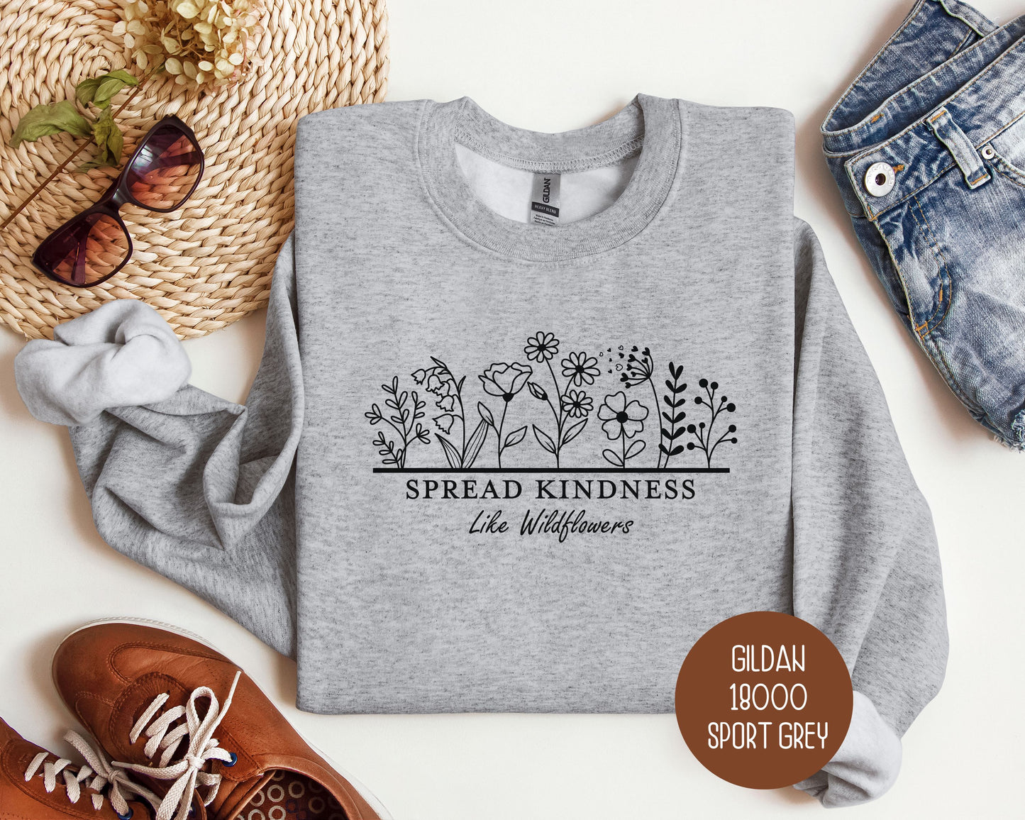 Spread Kindness Like Wildflowers Sweatshirt